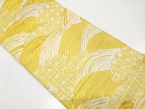 アンティーク　荒波に雲模様織り出し丸帯（着用可）